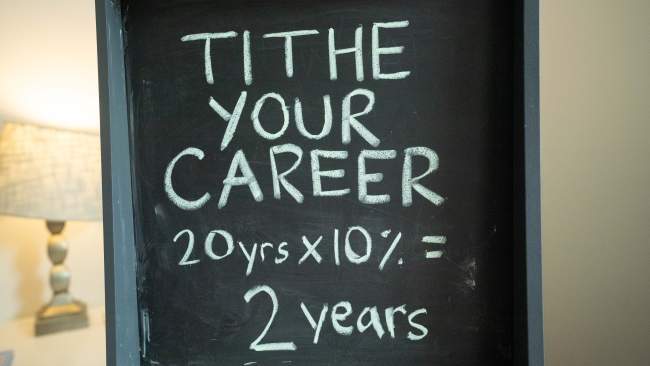 Tithe Your Career Chalk Board Photo Chalk Board Photo